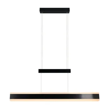 LustrAnegru-mat LED cu abajur din metal Arcola aEURTrio imagine