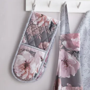 Manusa dubla de bucatarie din bumbac Dramatic Floral - Catherine Lansfield imagine