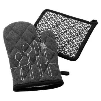 Manusi de bucatarie 2 buc. din bumbac reciclat Cuisiline - douceur d'interieur imagine