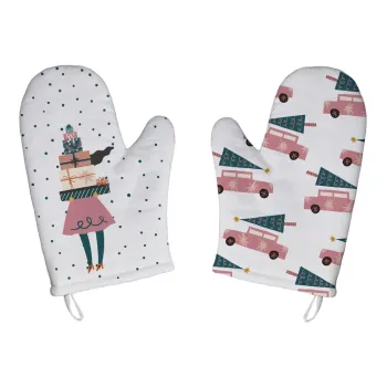Manusi de bucatarie cu model de Craciun 2 buc. - Butter Kings imagine