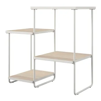 Masa consola alba/in culoare naturala cu blat cu aspect de lemn de frasin 35x67 cm Dante - Storaa imagine