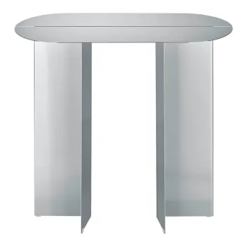 Masa consola argintiu-mat din otel inoxidabil 35x80 cm Oru - Blomus imagine