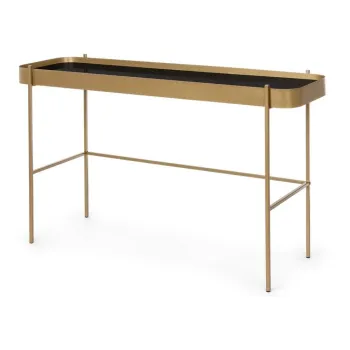 Masa consola aurie cu blat din sticla 43x120,5 cm Rashida - Bizzotto imagine