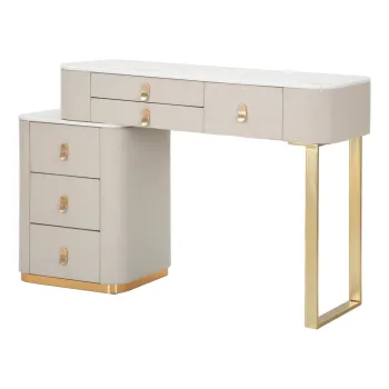 Masa consola bej-auriu 40x120 cm Beauty - Mauro Ferretti imagine