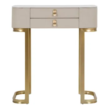 Masa consola bej-auriu 40x70 cm Beauty - Mauro Ferretti imagine