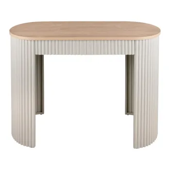 Masa consola bej din metal 40x100 cm Estriado - Leitmotiv imagine