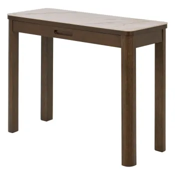 Masa consola bej-maro inchis cu blat ceramic 40x100 cm Southampton - Actona imagine