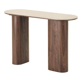 Masa consola bej/maro inchis cu blat ceramic 40x120 cm Delphi - House Nordic imagine