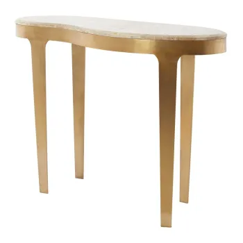 Masa consola bronz/taupe cu blat din marmura 40x110 cm Giulio - Light & Living imagine