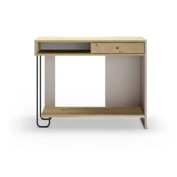 Masa consola cu blat cu aspect de lemn de stejar 35x100 cm Saturne - Marckeric imagine