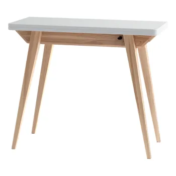 Masa consola in culoare naturala cu blat alb 45x90 cm Envelope - Ragaba imagine