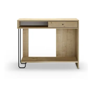 Masa consola in culoare naturala cu blat cu aspect de lemn de stejar 35x100 cm Saturne - Marckeric imagine