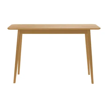 Masa consola in culoare naturala cu blat cu aspect de lemn de stejar 40x120 cm Fabio - White Label imagine