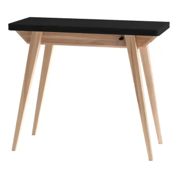 Masa consola in culoare naturala cu blat negru 45x90 cm Envelope - Ragaba imagine