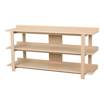 Masa consola in culoare naturala deschisa cu blat cu aspect de lemn de stejar 43x150 cm Kilian - Rowico imagine