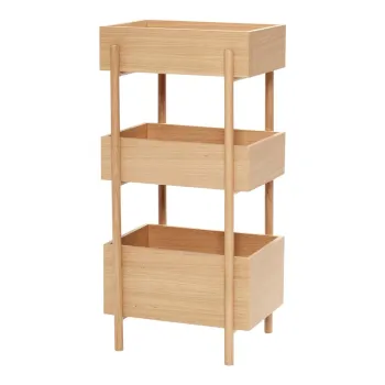 Masa consola in culoare naturala din lemn de stejar 34x43 cm Stack - Hubsch imagine