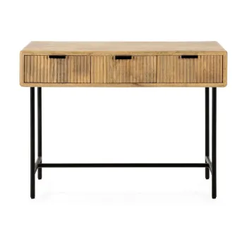 Masa consola in culoare naturala din lemn masiv de mango 38x100 cm Mundra - Marckeric imagine