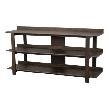 Masa consola in culoare naturala inchisa cu blat cu aspect de lemn de stejar 43x150 cm Kilian - Rowico imagine
