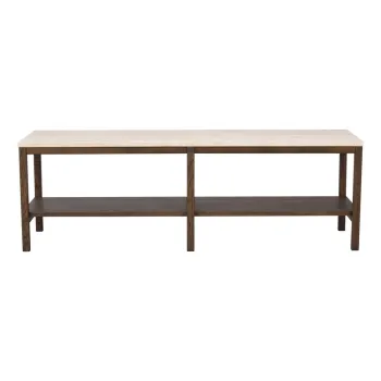 Masa consola maro/bej cu blat din piatra 140x40 cm Orwel - Rowico imagine