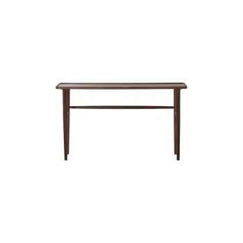 Masa consola maro din lemn masiv de acacia 30x140 cm Qiano - Light & Living imagine