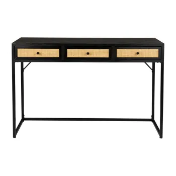 Masa consola neagra 40x120 cm Guuji - White Label imagine