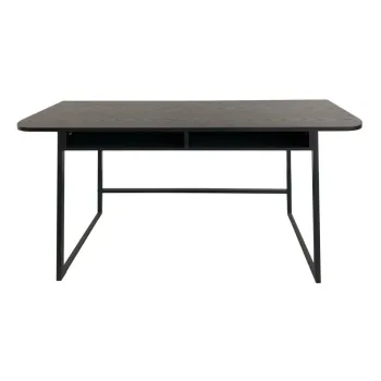 Masa consola neagra cu aspect de lemn de frasin 40x140 cm Darlington - Actona imagine