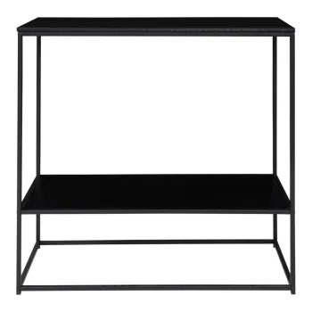 Masa consola neagra cu blat negru 80x36 cm Vita - House Nordic imagine