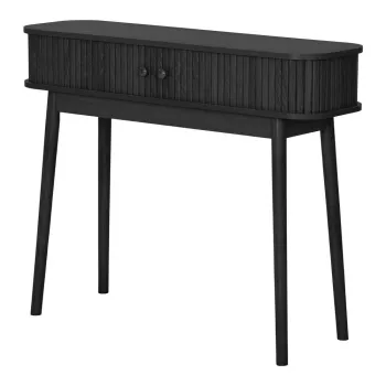 Masa consola neagra din lemn de pin 30x100 cm Nikoo - House Nordic imagine