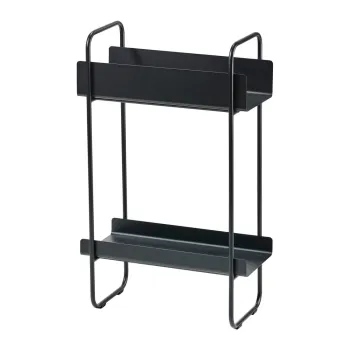 Masa consola neagra din metal 24x48 cm A-Console - Zone imagine
