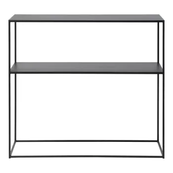 Masa consola neagra din metal 35x90 cm Pebble - Unique Furniture imagine