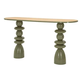 Masa consola verde din metal 45x150 cm Metal Console - Mauro Ferretti imagine