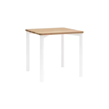 Masa cu picioare rotunjite Ragaba TRIVENTI, 80 x 80 cm, natural-alb imagine