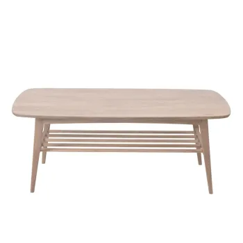 Masa de cafea cu baza din lemn de stejar Actona Woodstock, 120 x 60 cm imagine