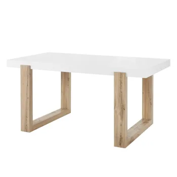 Masa de dining alba 90x160 cm Solid - Storaa imagine
