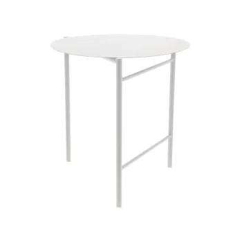 Masa de dining alba rotunda din metal o 70 cm Disc - Zone imagine