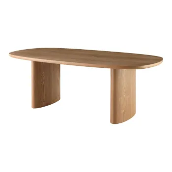 Masa de dining cu aspect de lemn de frasin 110x210 cm Serra - House Nordic imagine