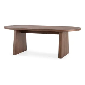 Masa de dining cu aspect de lemn de nuc 100x200 cm Blair - MOME imagine