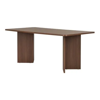 Masa de dining cu aspect de lemn de nuc 90x180 cm Linza - Kalune Design imagine