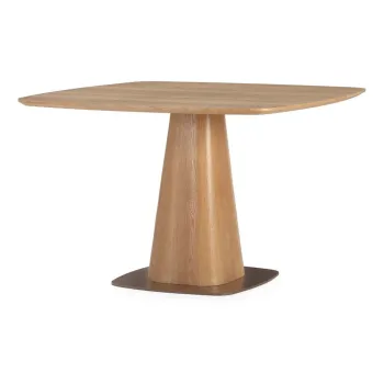 Masa de dining cu aspect de lemn de stejar 120x120 cm Etel - MOME imagine