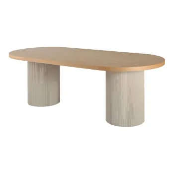 Masa de dining cu blat cu aspect de lemn de frasin 100x220 cm Solva - House Nordic imagine