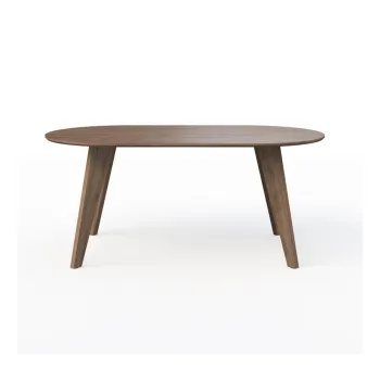 Masa de dining cu blat cu aspect de lemn de nuc 100x180 cm Lago - TemaHome imagine