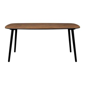 Masa de dining cu blat cu aspect de lemn de nuc 90x165 cm Clover - Dutchbone imagine