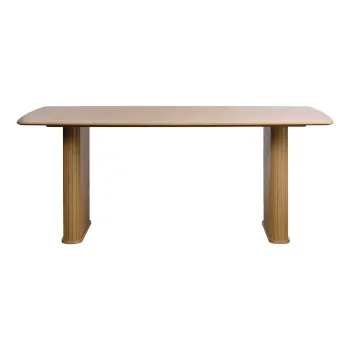 Masa de dining cu blat cu aspect de lemn de stejar 100x190 cm Nola - Unique Furniture imagine