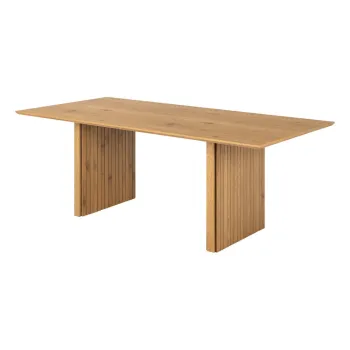 Masa de dining cu blat cu aspect de lemn de stejar 100x210 cm Colima - Actona imagine
