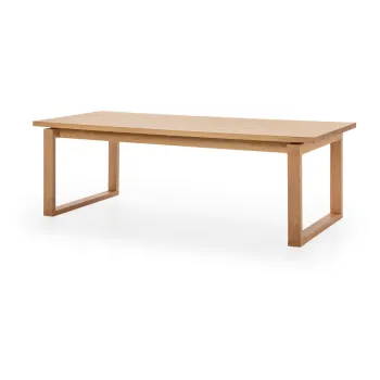 Masa de dining cu blat cu aspect de lemn de stejar 100x220 cm Rina - Marckeric imagine