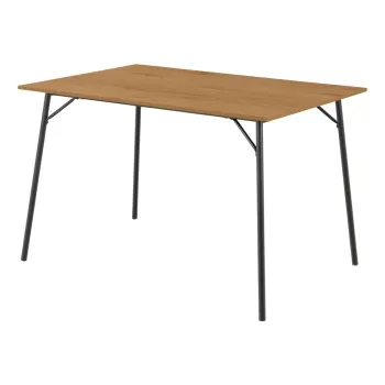 Masa de dining cu blat cu aspect de lemn de stejar 80x120 cm Peru - Actona imagine