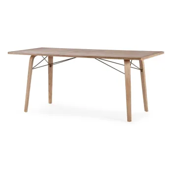 Masa de dining cu blat cu aspect de lemn de stejar 90x180 cm Lujan - MOME imagine