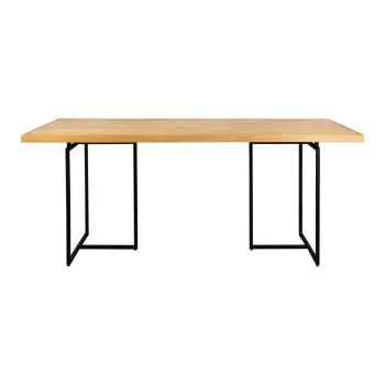 Masa de dining cu blat cu aspect de lemn de stejar 90x220 cm Class - Dutchbone imagine