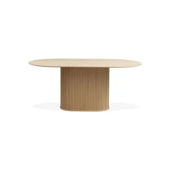 Masa de dining cu blat cu aspect de lemn de stejar 95x180 cm Nola - Unique Furniture imagine