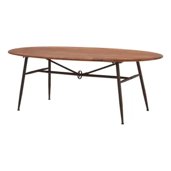 Masa de dining din lemn de nuc 104x219 cm New Foundry - Premier Housewares imagine